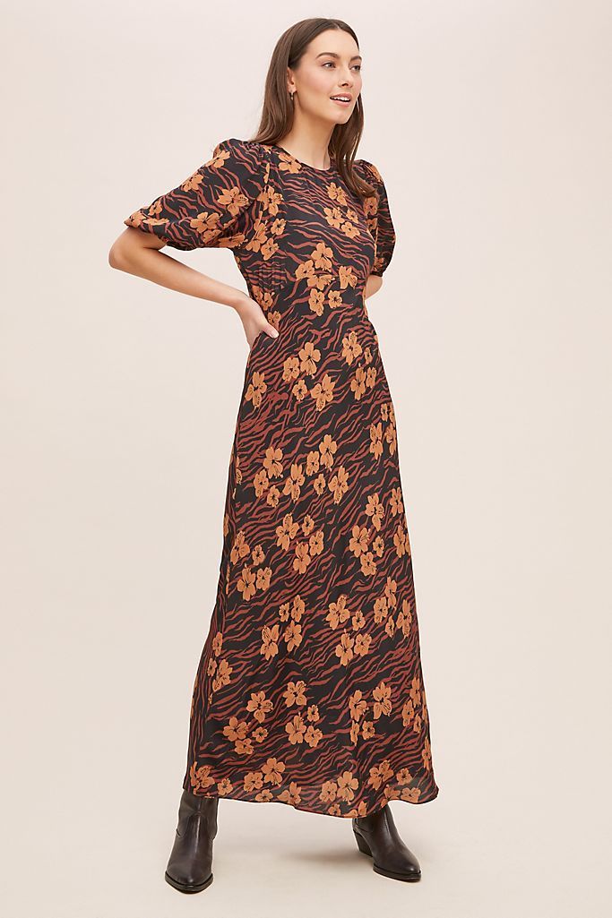 Kachel Floral Silk Maxi Dress