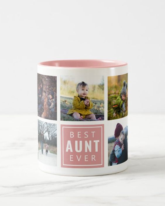 'Best Aunt Ever' Custom Photo Mug