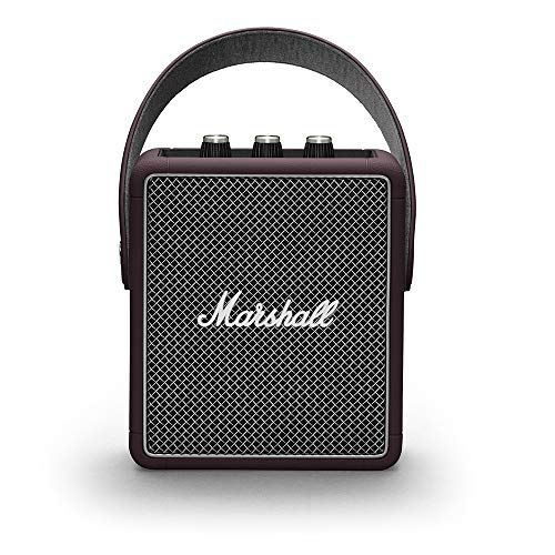 Marshall Stockwell II Portable Bluetooth Speaker in Burgundy