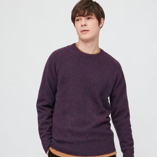 Uniqlo Premium Lambswool Crew Neck Long-Sleeve Sweater Uniqlo Premium Lambswool Crew Neck Long-Sleeve Sweater