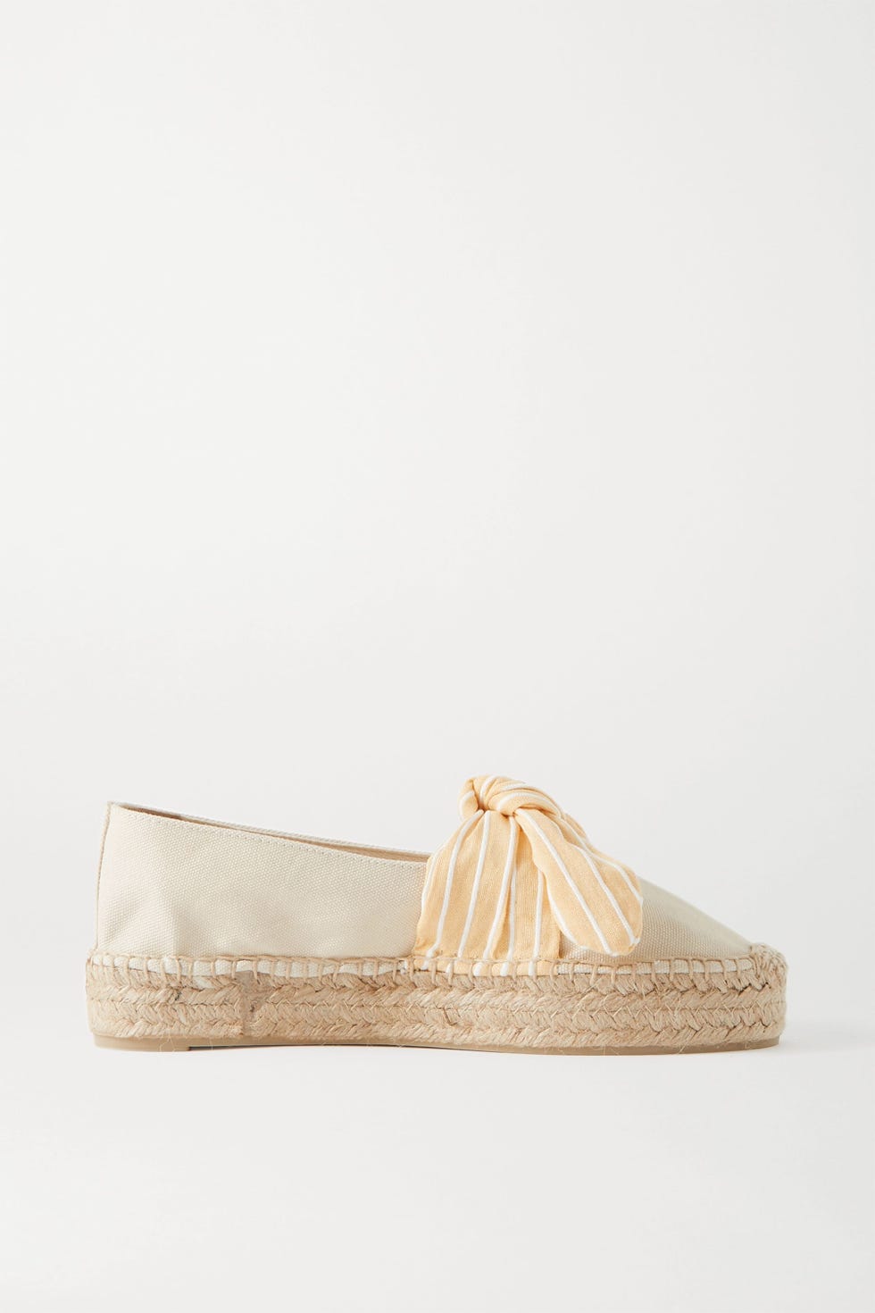 Castañer + NET SUSTAIN Kay bow-detailed canvas espadrilles