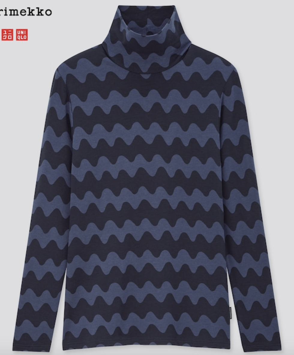 Uniqlo x Marimekko Flannel Long-Sleeve Shirt Blue