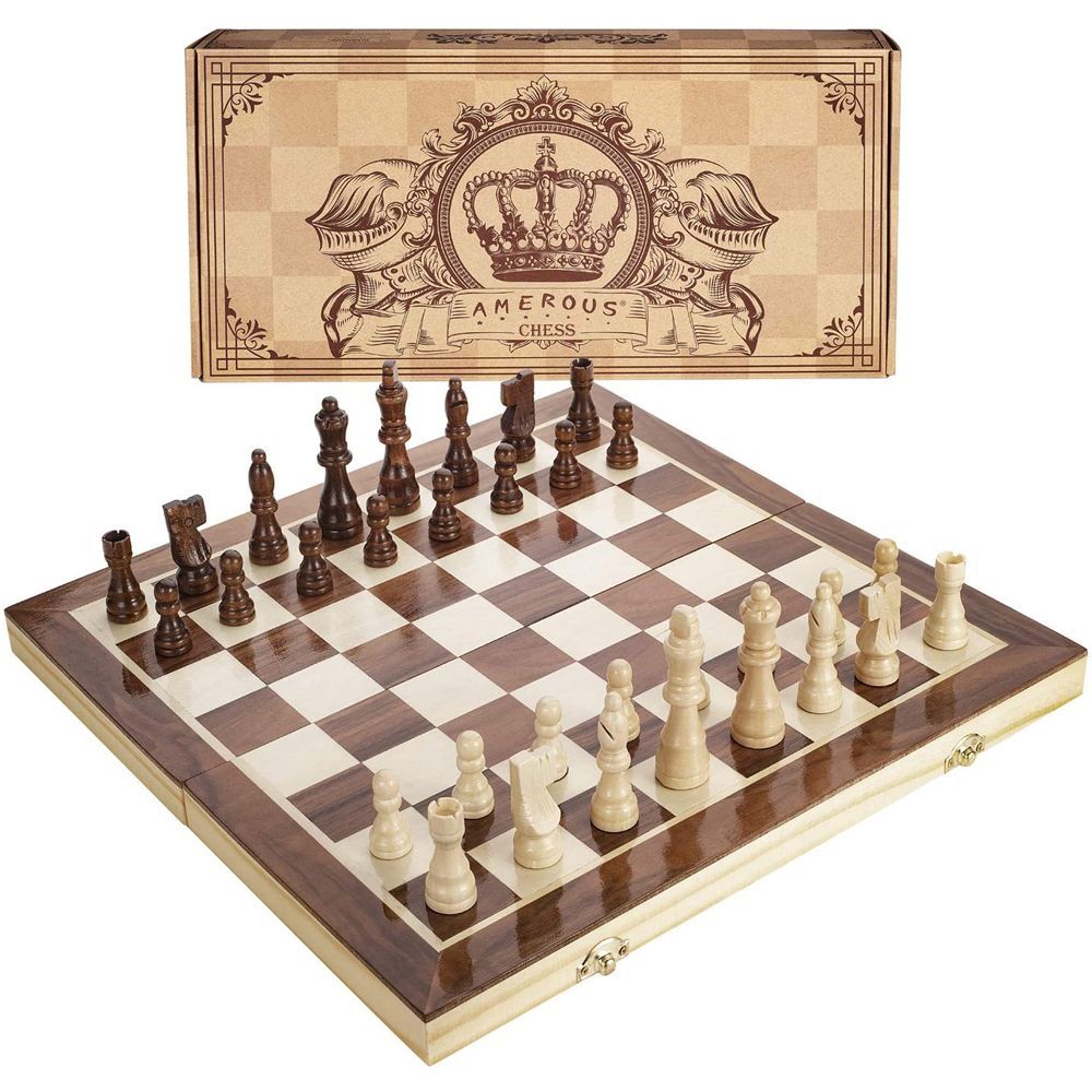 Amerous Magnetic Wooden Chess Set