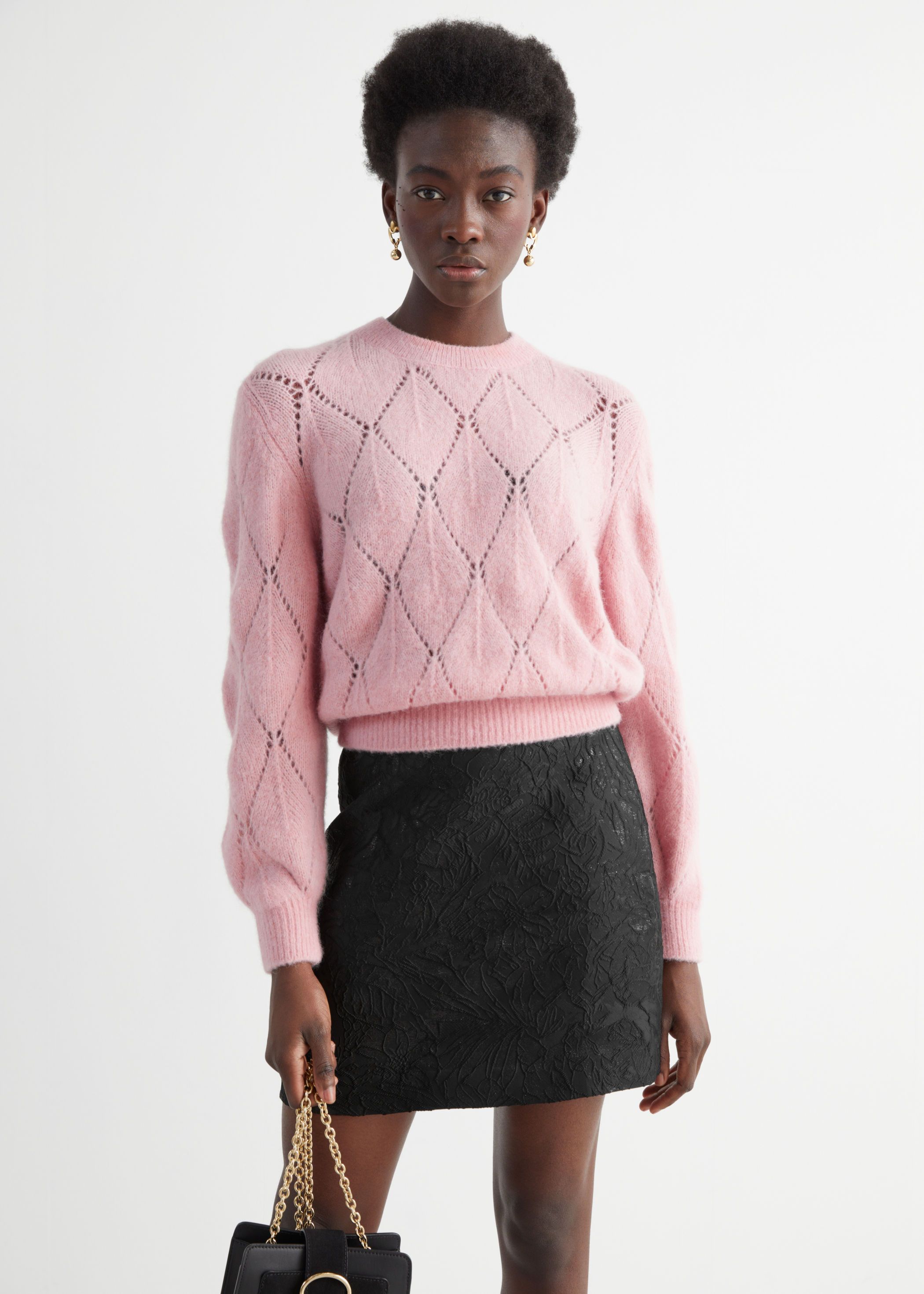 Pink jumper outlet zara