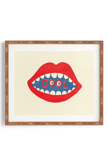 Cool Mouth Framed Wall Art