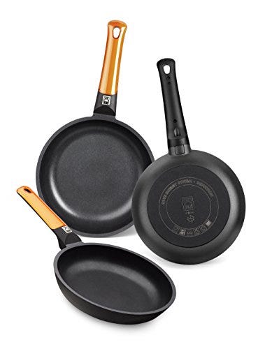 Set de 3 sartenes, aluminio fundido con antiadherente