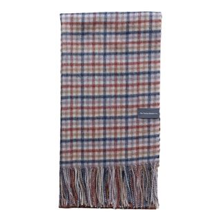 Lambswool Oversized Scarf In Rust Gingham