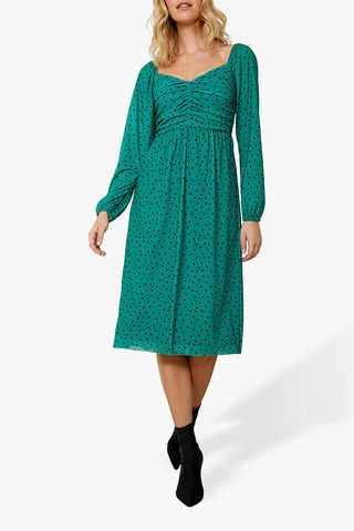 Sweetheart Polka Dot Sleeve Dress, £59 - Best Long Sleeve Dress
