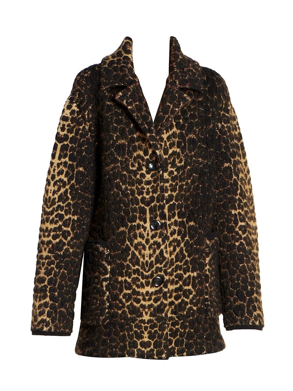 Leopard Wool Blend Jacket