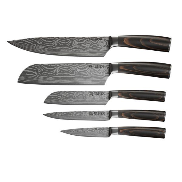 Yatoshi Knives Yatoshi Knife Block Set - Pro Kitchen Knife Set