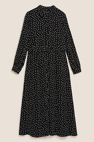 Polka Dot Belted Midaxi Shirt Dress, £34.65