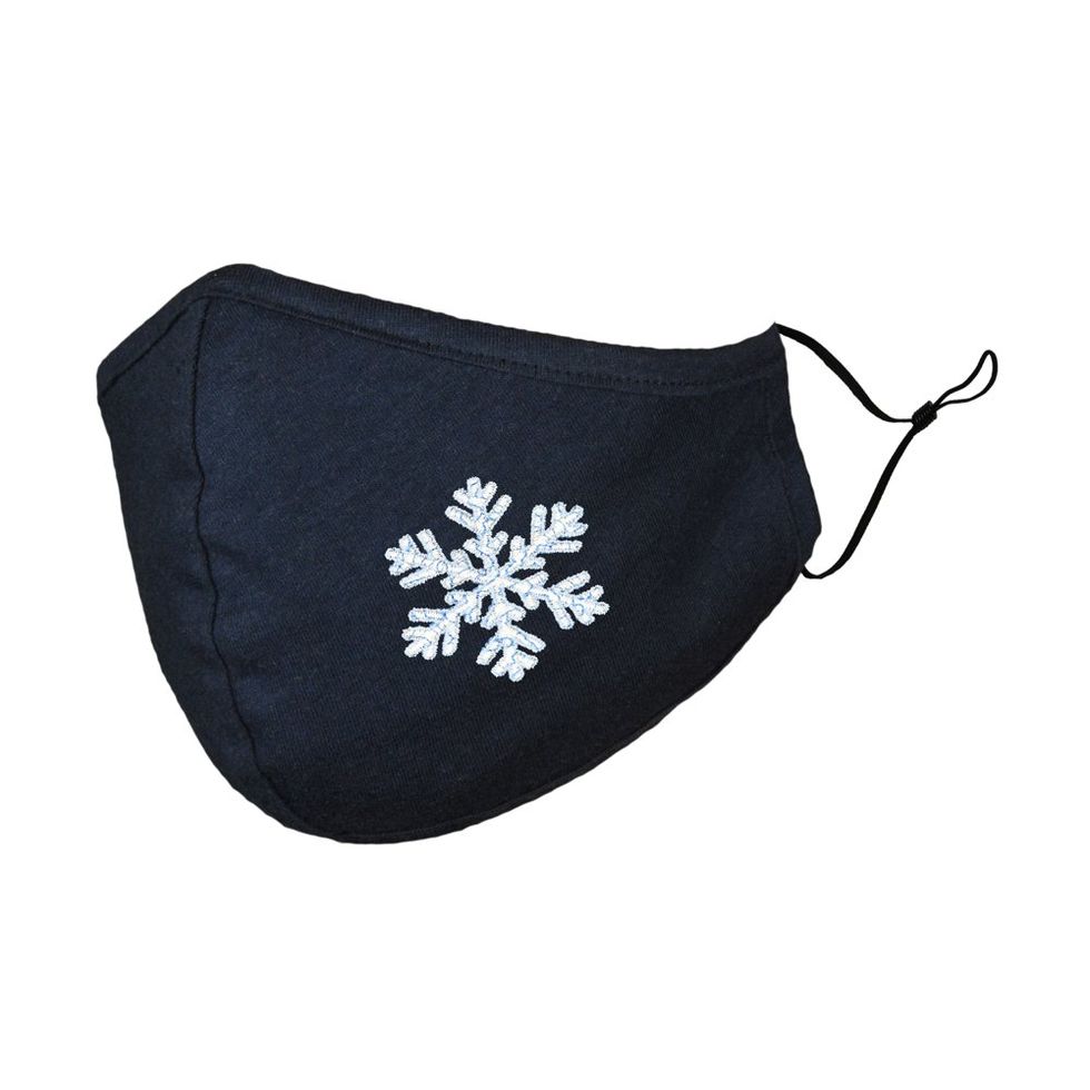 Embroidered Snowflake Face Mask