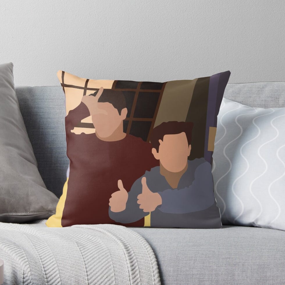 Chandler and Joey Throw Pillow