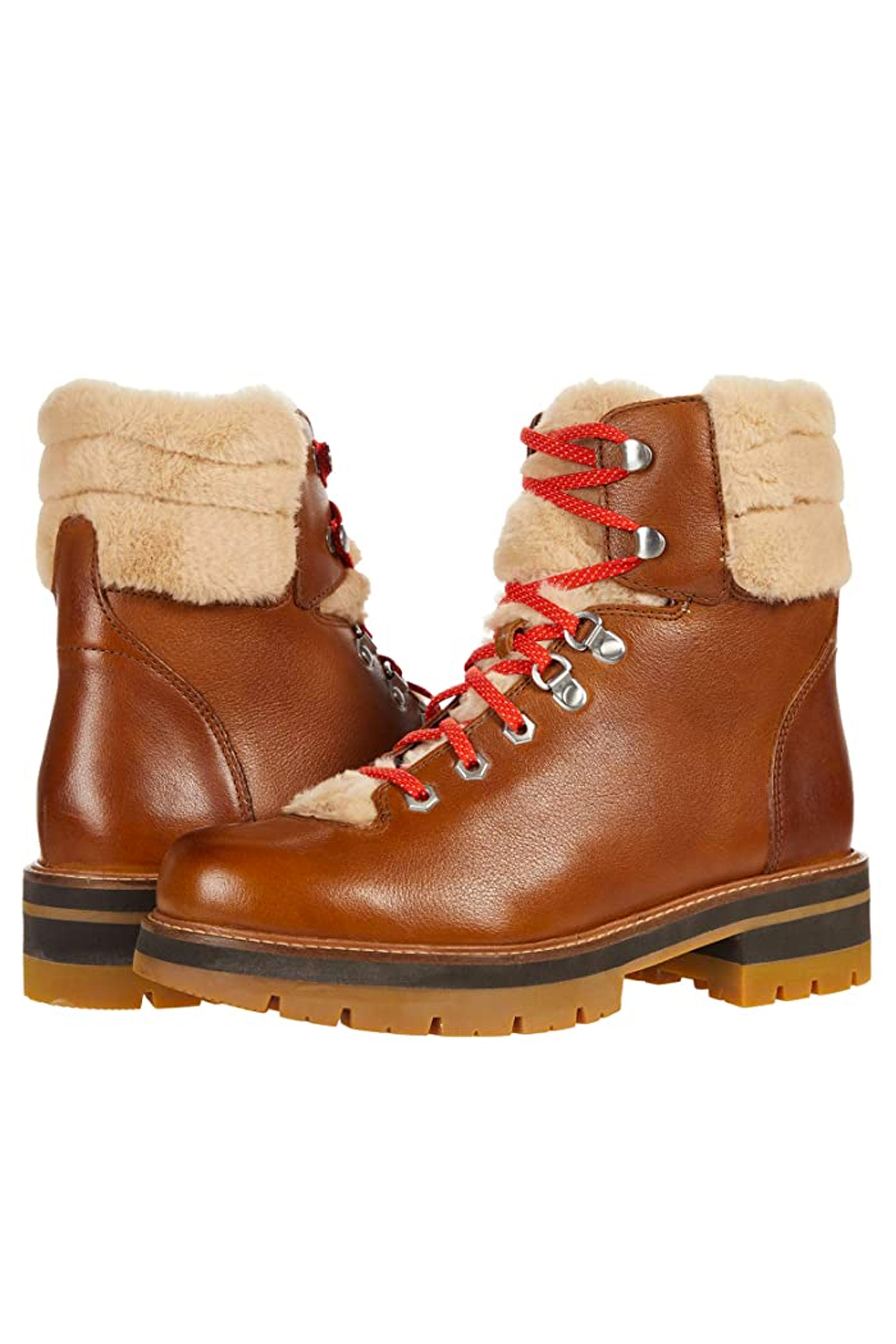 brown fold over combat boots women