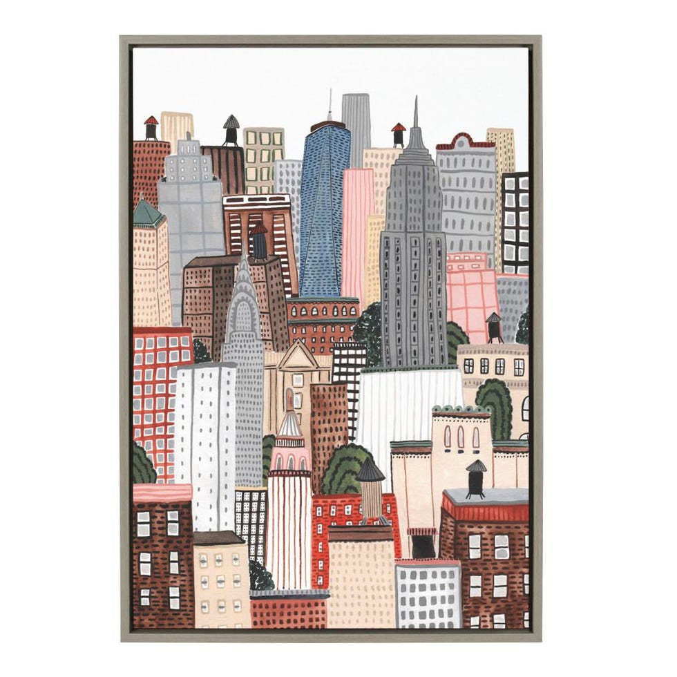 Kate and Laurel "NYC Skyline" by Sara Boccaccini Wall Art