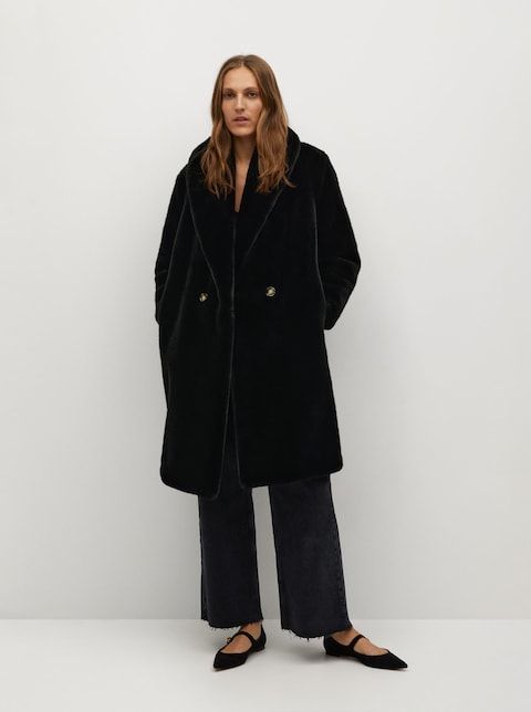 25 Best Faux Fur Coats 2020 Fashion, Mango Faux Fur Coat Grey Uk