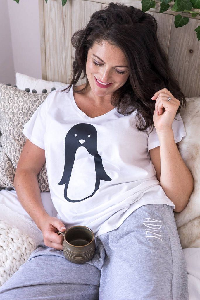 Sparks and Daughters Personalised Women's Penguin Pyjamas, £25