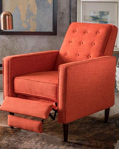 Macedonia Tufted Back Fabric Recliner 