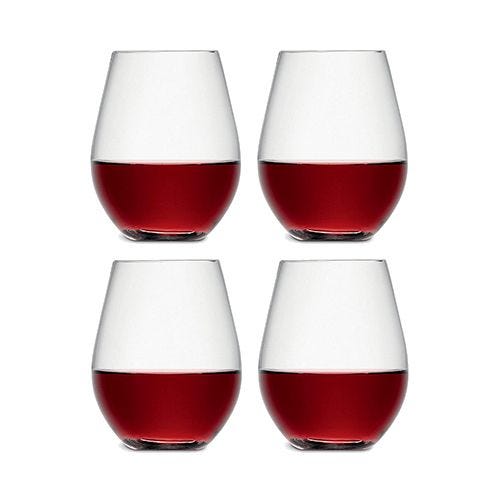 LSA International Borough Stemless Red Wine Glasses Set of 4