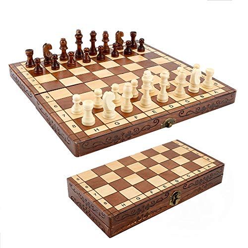 Magnetic Wooden Folding Chess Set Interior Queen Gambit Original Homemade Pro 