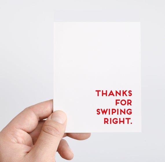 Thanks For Swiping Right Card