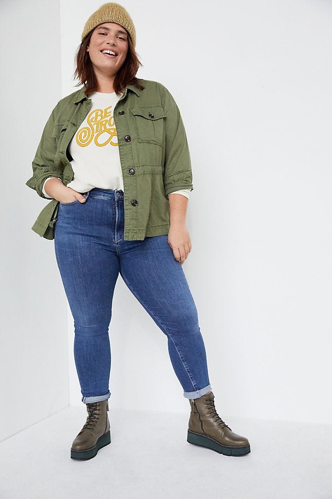 Plus Size Ripped High Waisted Straight Leg Jeans | Karen Millen