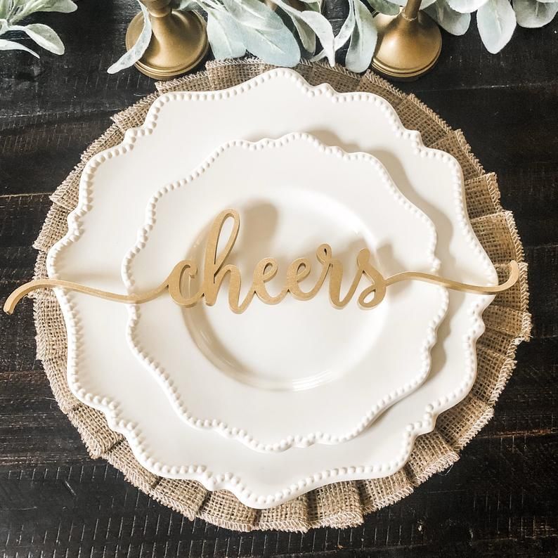 Cheers Place Setting Message