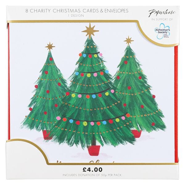 Pack of 8 Christmas Dogs Mini Charity Christmas Cards Multiple Charities