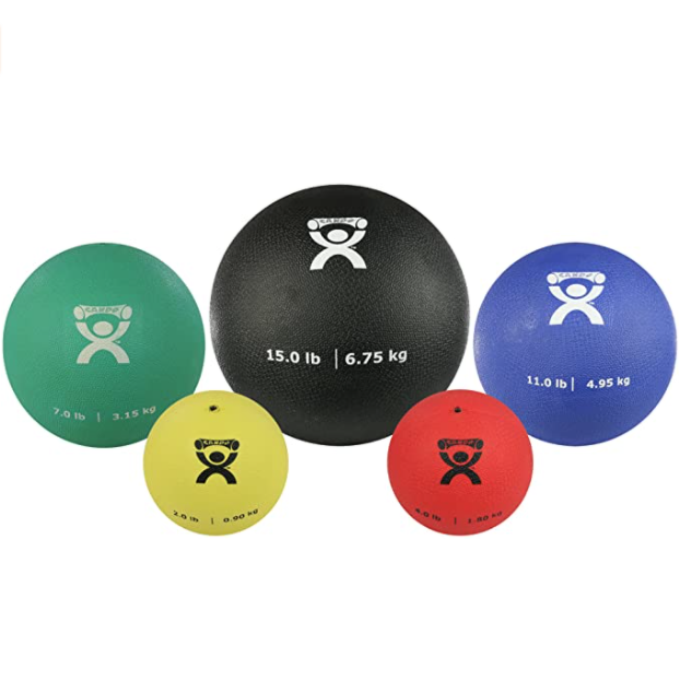 CanDo 10-3176 Soft Pliable Medicine Ball, 5-piece Set