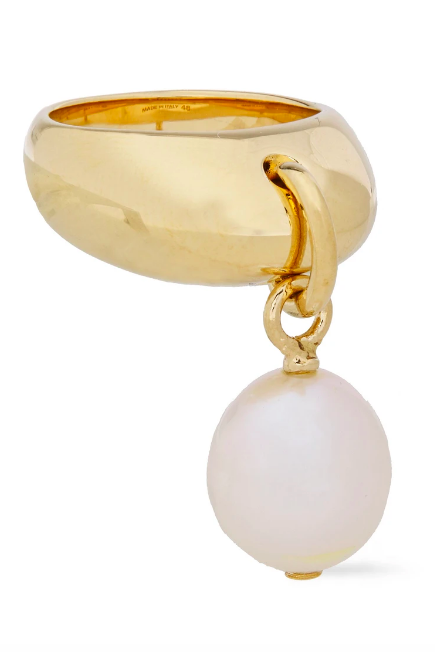 Gold-Tone Freshwater Pearl Ring