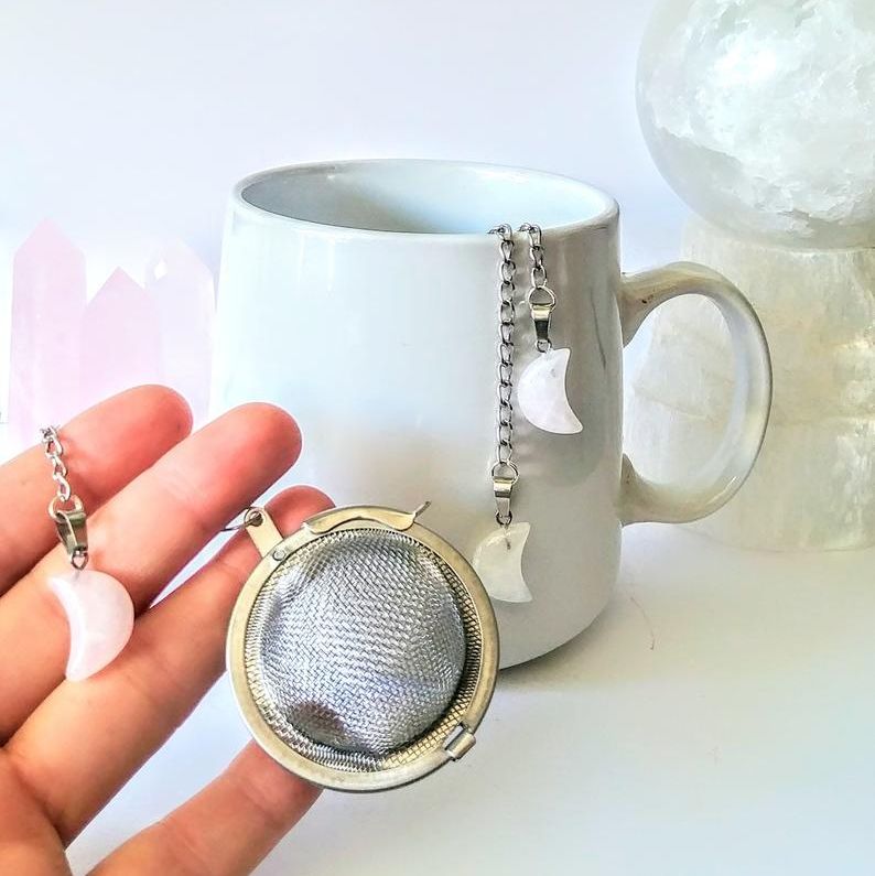 Loveyenergy Crescent Moon Crystal Tea Infuser
