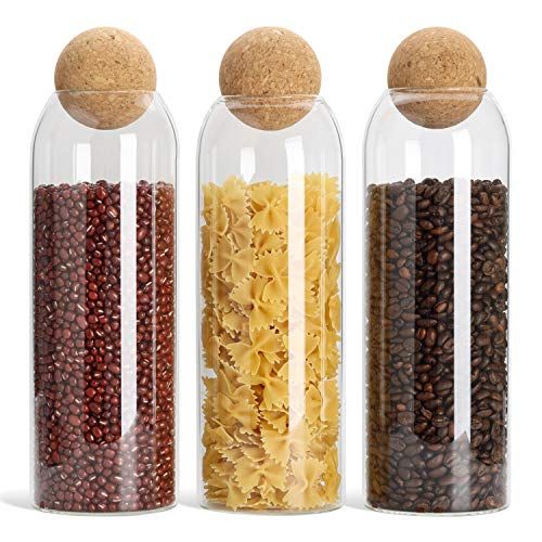 Glass food storage canister 