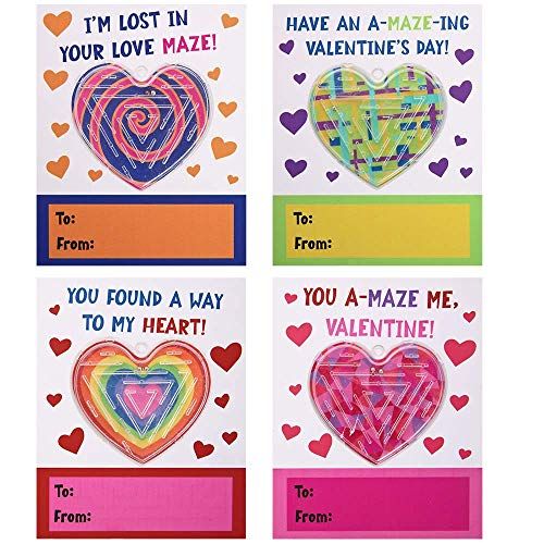 Classroom Exchange Prizes and Valentine School Rewards KMUYSL Valentines Day Toys for Kids Party Favor 28 Pack Valentines Day Class Gifts with Valentine’s Greeting Cards 