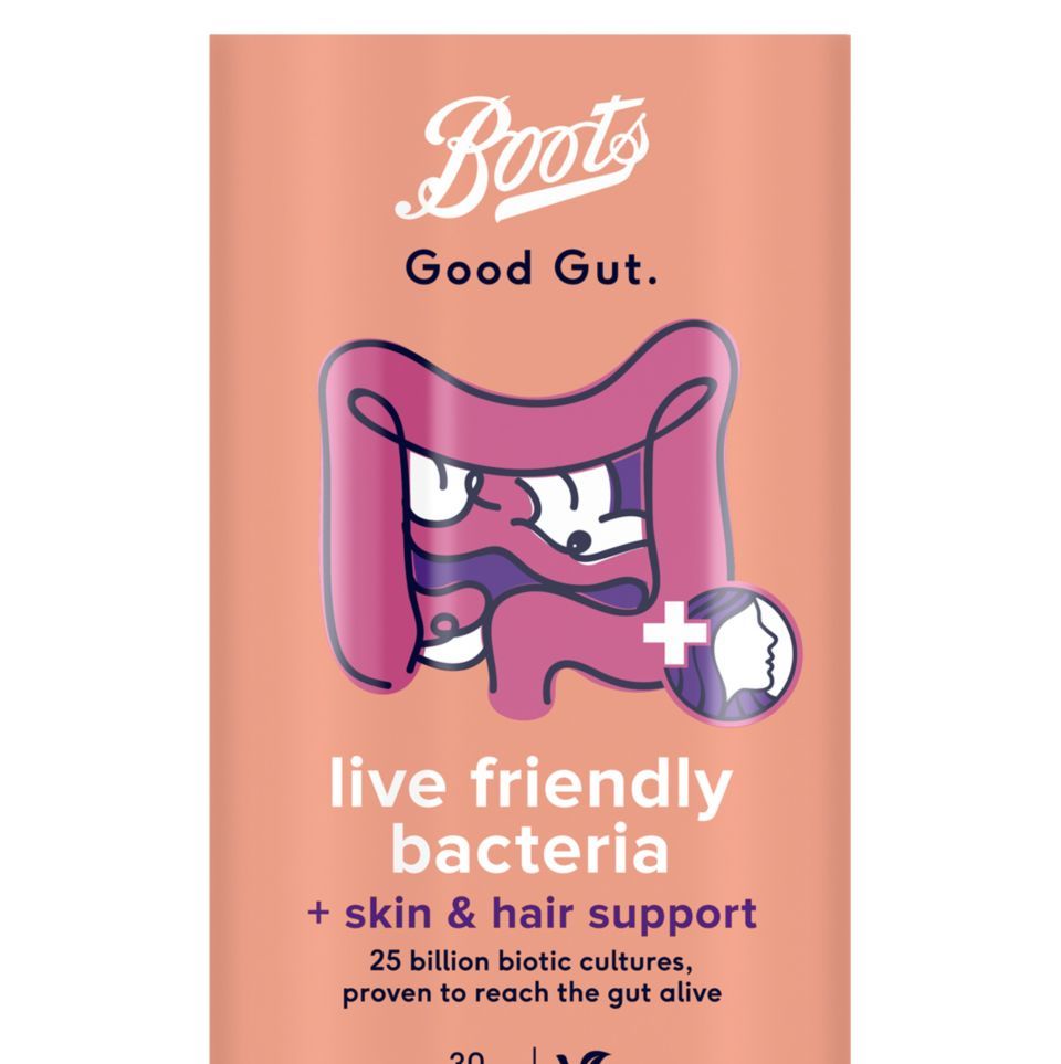 Boots Good Gut Live Friendly Bacteria Skin and Hair Support 