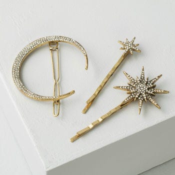 Evy Designs Star And Crescent Moon Hair Slides, £21