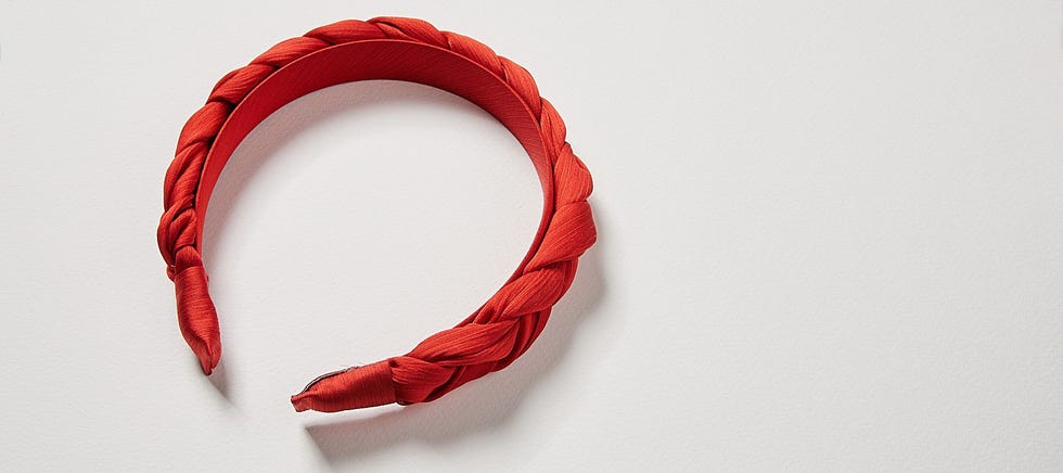 Fayette Plaited Satin Red Headband