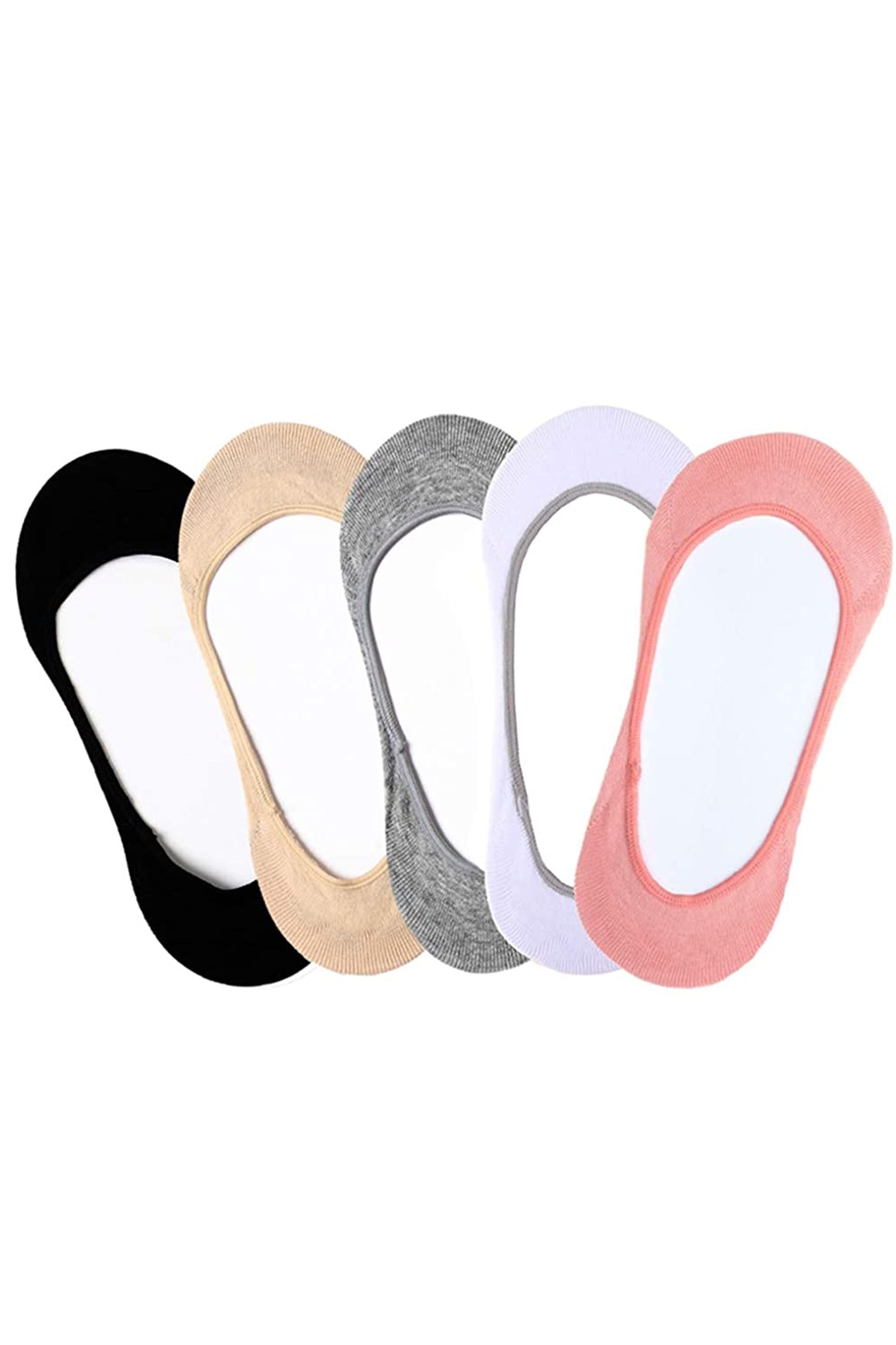 Womens No Show Thin Socks Cotton Nylon Low Cut Liner Non Slip hidden Invisible Socks for Flats Boat Sneaker 4 to 6 pack 