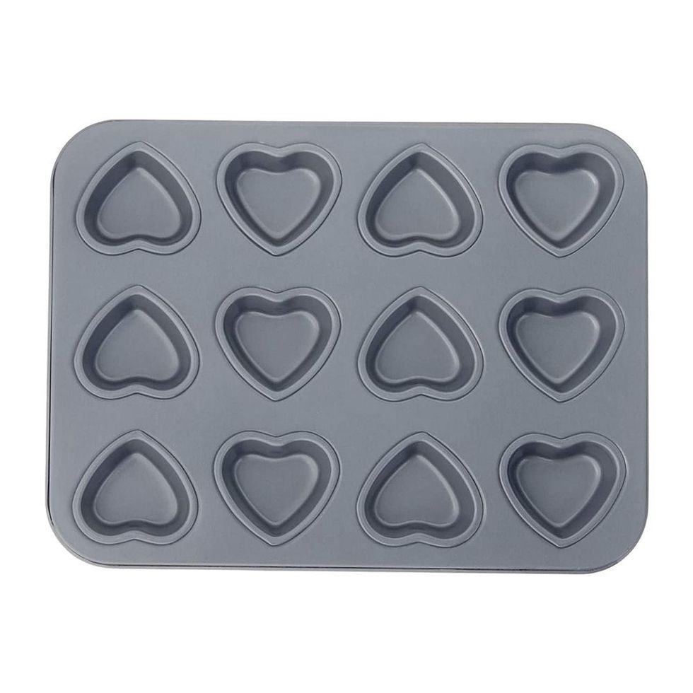 BLVRYVIO Heart Shaped Cake Pans for Baking with Red Petals, 50