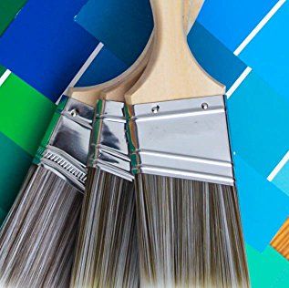 Pro-Grade Home Wall / Trim House Paint Brush Set 