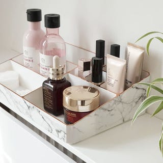 White Marble Make Up Organiser Tray, £20