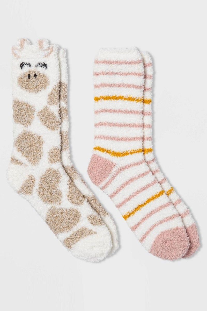 Giraffe Cozy Crew Socks