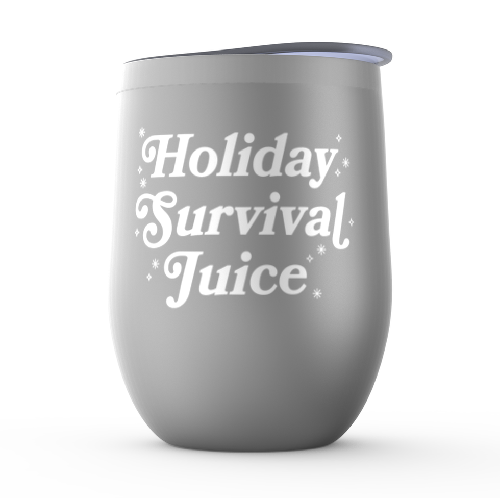 Holiday Survival Juice Wine Tumbler
