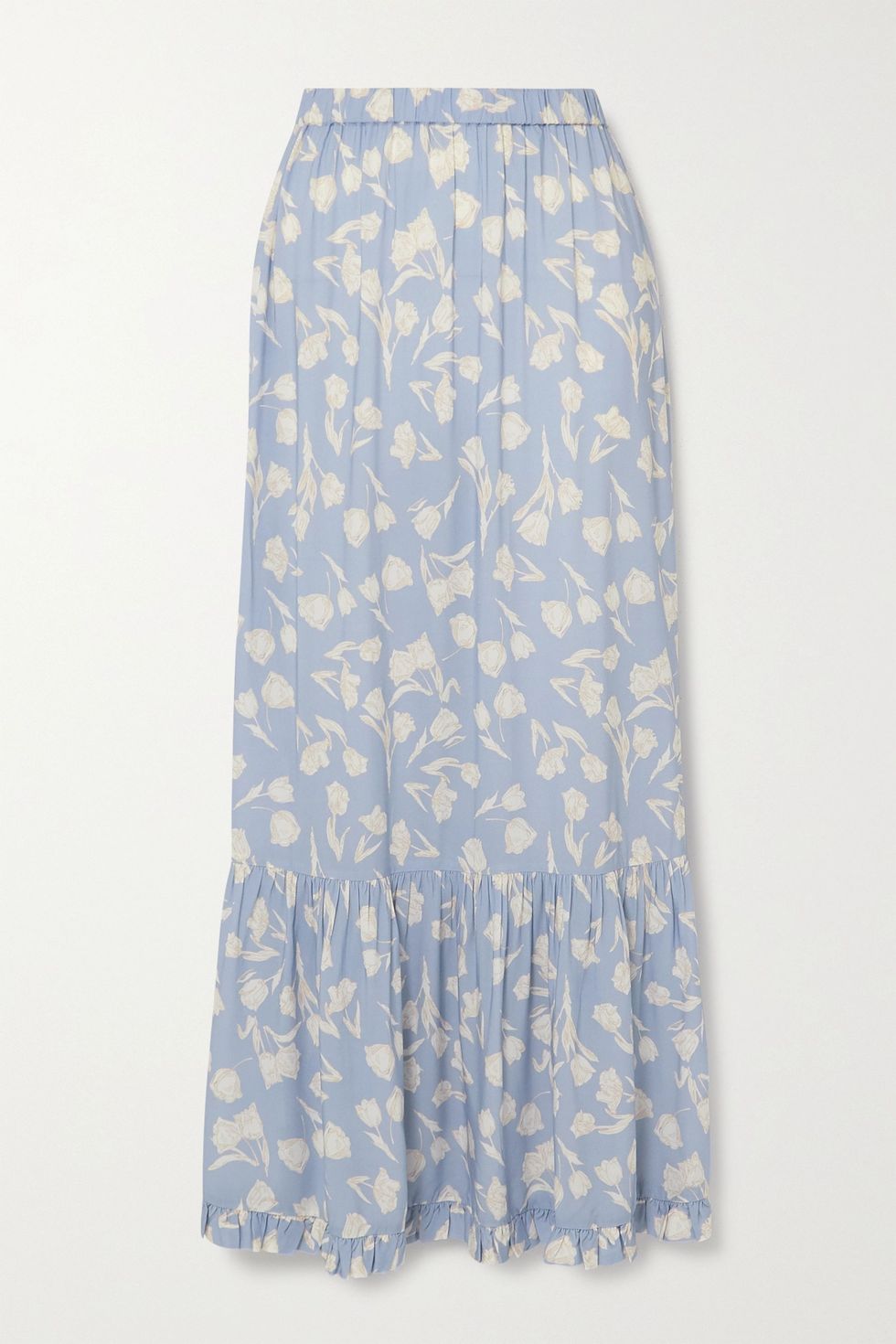 Floral-Print Woven Maxi Skirt