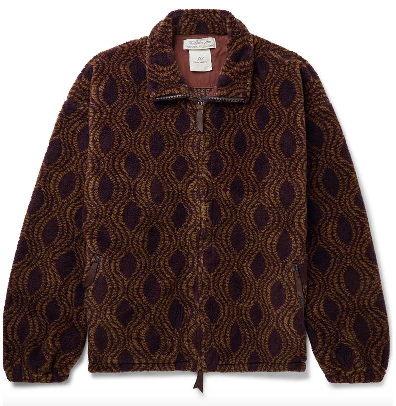 Boa Jacquard Fleece Zip-Up Jacket
