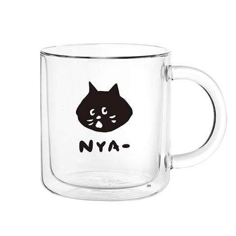 貓奴聖誕禮物推薦１０：NYA- 經典雙層玻璃杯400ML(把手) - 大貓