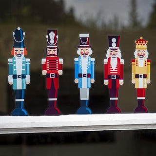 5 Colourful Nutcracker Soldiers Reusable Stickers