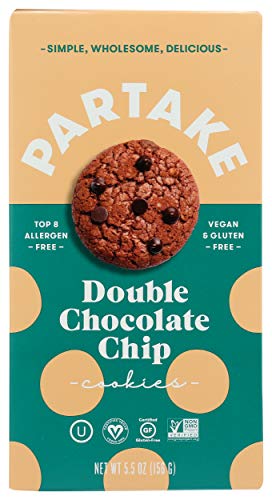  Partake Foods Gluten Free Soft Baked Double Chocolate Brownie  Cookies, 5.5 OZ : Grocery & Gourmet Food