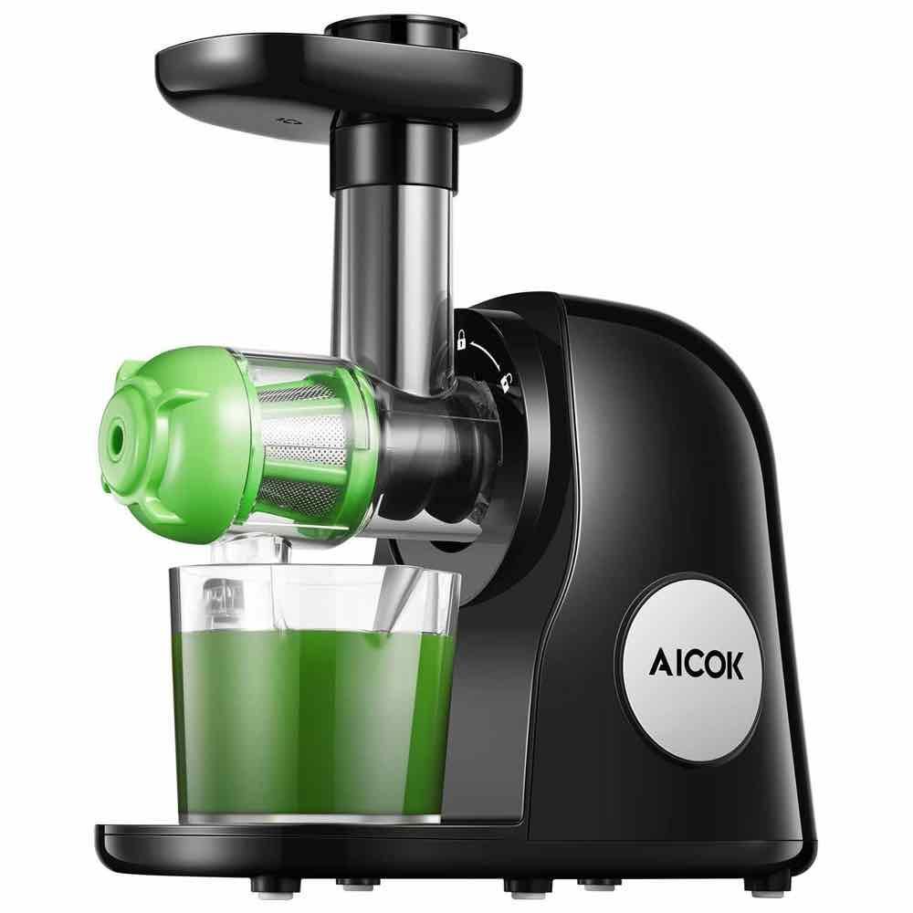 Quiet Motor & Reverse Function Two Filters Juicer Machines BPA-Free Recipes High Nutrient Fruit and Vegetable Cold Press Juicer Machine Easy to Clean 