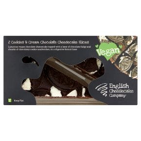 English Cheesecake Company Cookies & Cream Vegan Slices