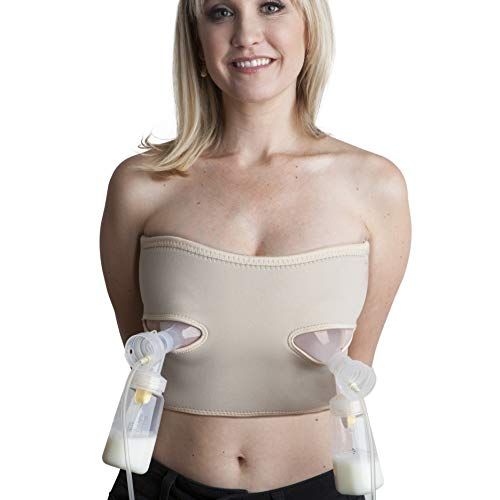 Pumping Bra, Upgraded Back Zipper Adjustable Breast-pumps Holding